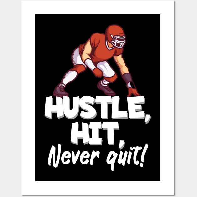 Hustle hit never quit Wall Art by maxcode